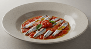Acciughe del Cantabrico con pomodoro